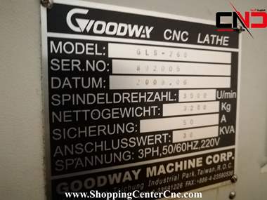 تراش سی ان سی دو محور Goodway GLS 260 ساخت تایوان